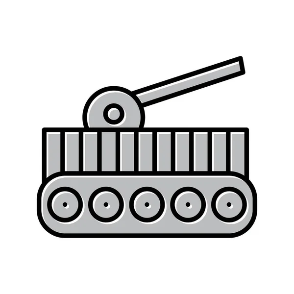 Unique Tank Vector Line Icon — Stock Vector