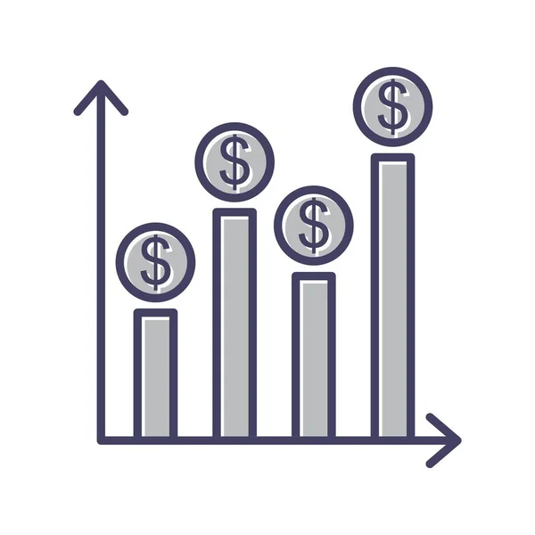 Icono Vector Línea Ingresos Únicos — Archivo Imágenes Vectoriales