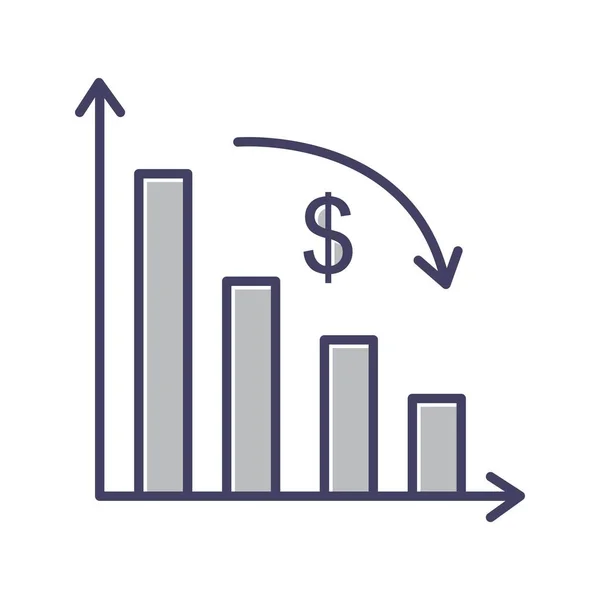 Icono Vector Línea Inflación Única — Archivo Imágenes Vectoriales