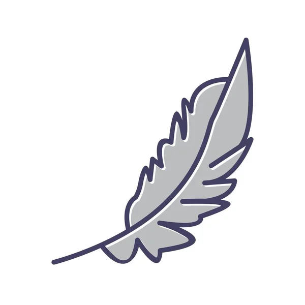 Unique Feather Line Vector Icon — Stock Vector