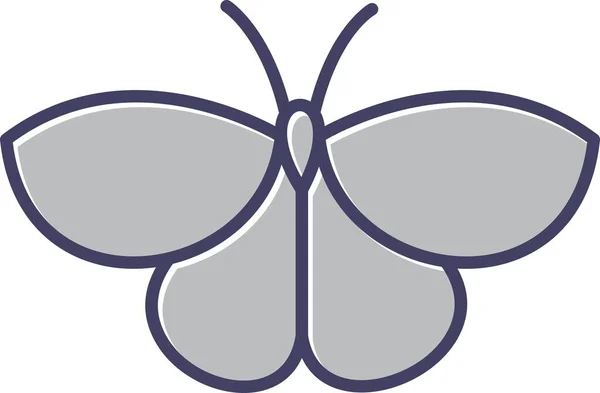 Jedinečná Ikona Vektorové Linie Motýla — Stockový vektor