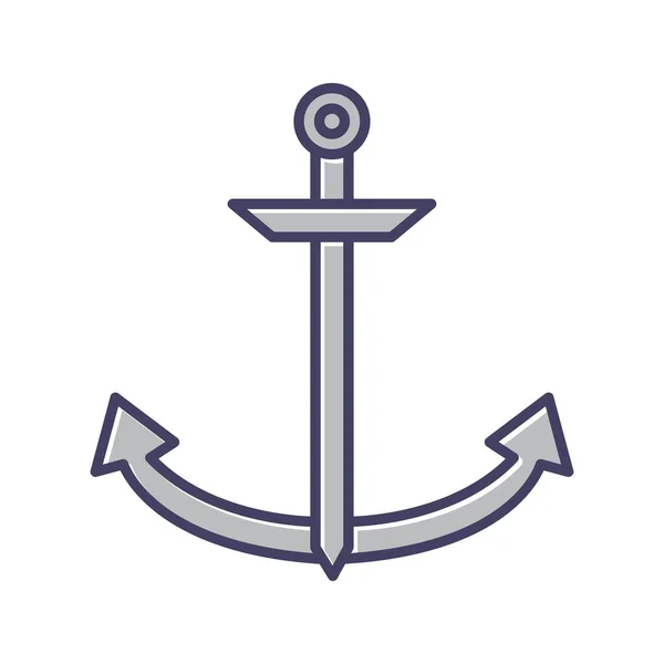 Unique Anchor Line Vector Icon — Stock Vector