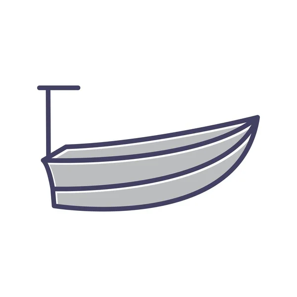 Unieke Small Boat Line Vector Icon — Stockvector