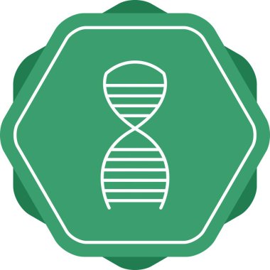 Eşsiz DNA Yapısı çizgi vektörü simgesi