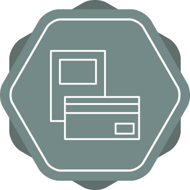 Eşsiz Ödeme Kart Çizgisi Vektör Simgesi