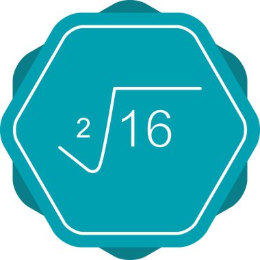 Eşsiz Kare kök çizgi vektör simgesi