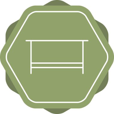 Eşsiz Basit Masa Satırı Vektörü Simgesi