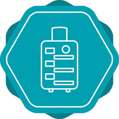 Eşsiz Bavul Satır Vektörü Simgesi