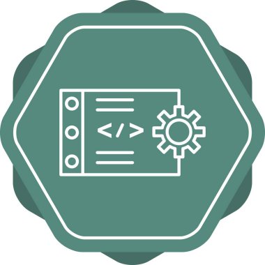 Eşsiz Geliştirme Satırı Vektör Simgesi