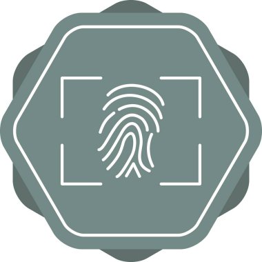 Güzel Parmak izi çizgi vektör simgesi