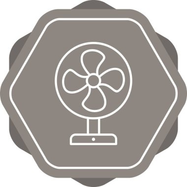 Eşsiz Elektrik Fan Satır Vektörü Simgesi