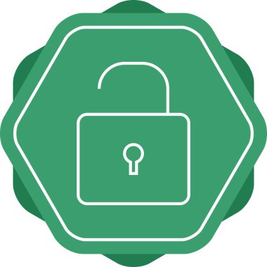 Kilit satırı vektör simgesini aç