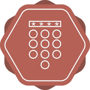 eşsiz parola kodu satır vektör simgesi