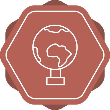 Eşsiz Küre çizgi vektör simgesi