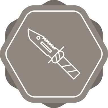 Eşsiz Bıçak Vektör Satır Simgesi