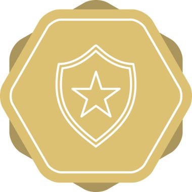 Eşsiz Kalkan çizgi vektör simgesi