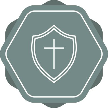 Eşsiz Kalkan çizgi vektör simgesi