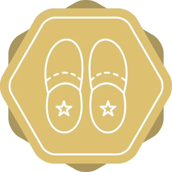 Унікальна Лінія Slippers Vector Icon — стоковий вектор