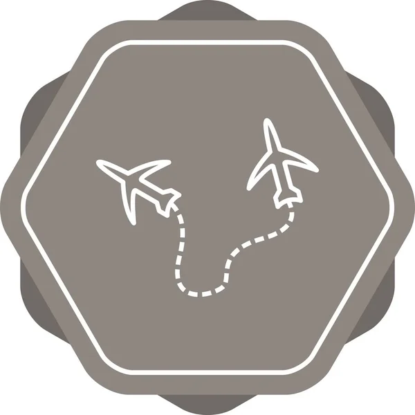 Уникальная Векторная Икона Круглые Перелеты — стоковый вектор