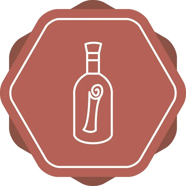 Уникальный Свиток Бутылке — стоковый вектор