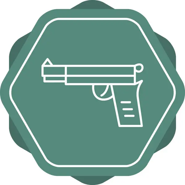 Уникальная Икона Пистолетной Линии — стоковый вектор