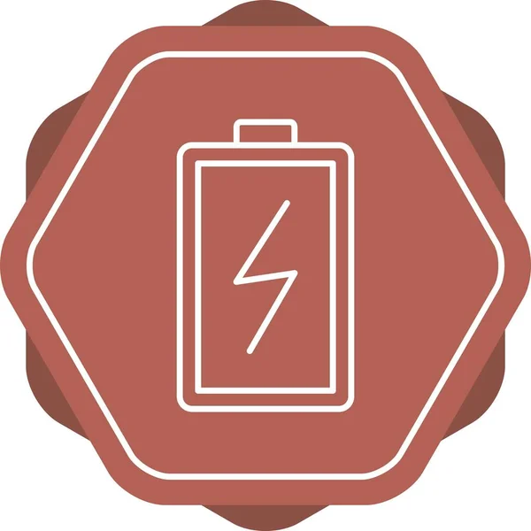 Unieke Oplaadbare Batterij Vector Line Icon — Stockvector