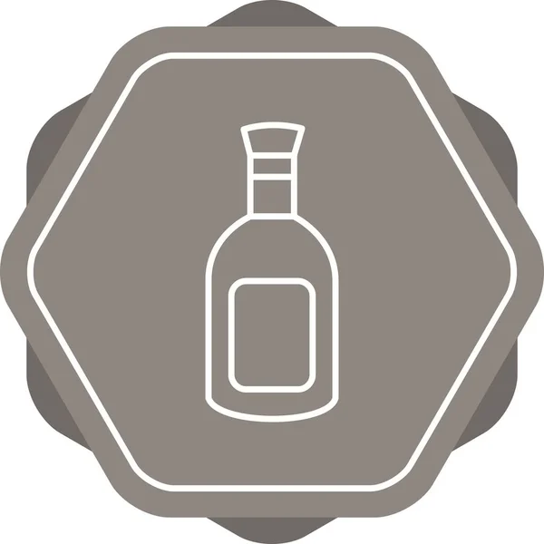 Unikalna Ikona Wektora Butelki Drink Line — Wektor stockowy