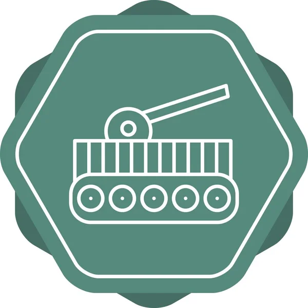 Unique Tank Vector Line Icon — Stock Vector