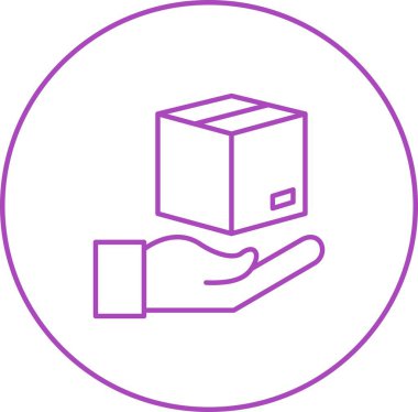 Eşsiz Paket Vektör Satırı Simgesi