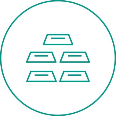 Eşsiz Altın Satır Vektör Simgesi