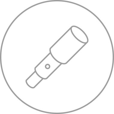 Eşsiz Teleskop çizgi vektör simgesi