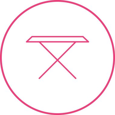 Eşsiz Çay Masası Satır Vektörü Simgesi