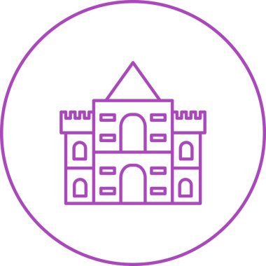 Eşsiz Kale Satırı Vektör Simgesi