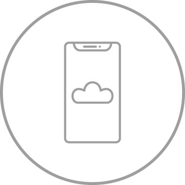 Eşsiz Bulut Depolama Satırı Vektör Simgesi