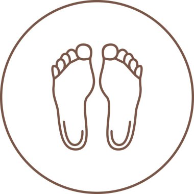 Eşsiz Ayaklar Vektör Satır Simgesi