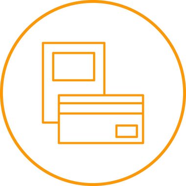 Eşsiz Ödeme Kart Çizgisi Vektör Simgesi