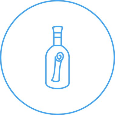 Şişe Satırı Vektör Simgesinde Eşsiz Kaydırma