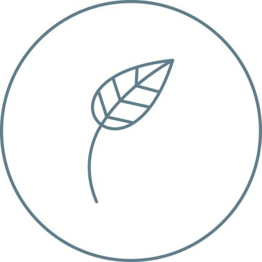 Benzersiz Yaprak Vektör Satırı Simgesi