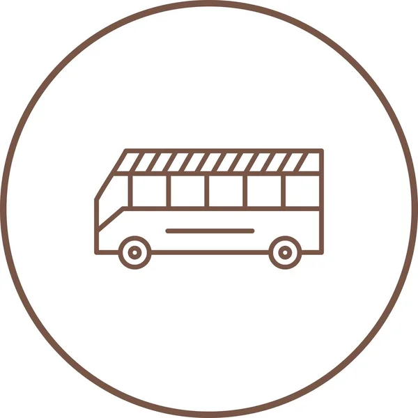 Унікальна Шкільна Автобусна Лінія Векторна Піктограма — стоковий вектор