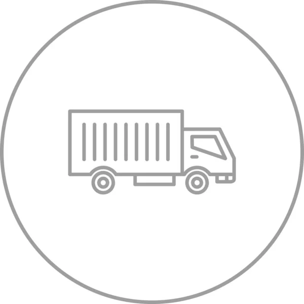 Einzigartiges Moving Truck Line Vector Icon — Stockvektor