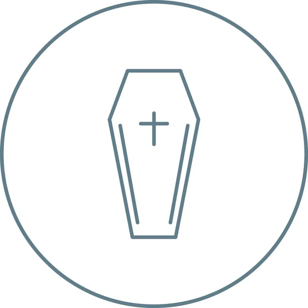 Векторная Икона Линия Гроба — стоковый вектор