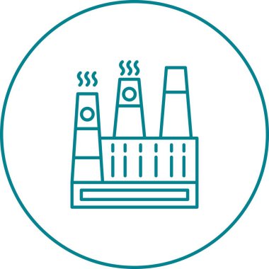 Eşsiz Fabrika Satır Vektörü Simgesi