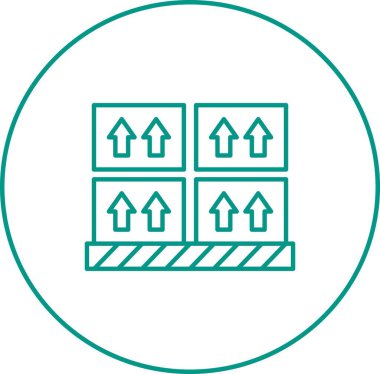 Eşsiz Kutu Vektör Satırı Simgesi