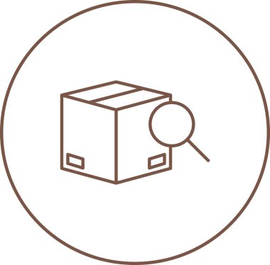 Eşsiz Bul Paket Vektör Satırı Simgesi