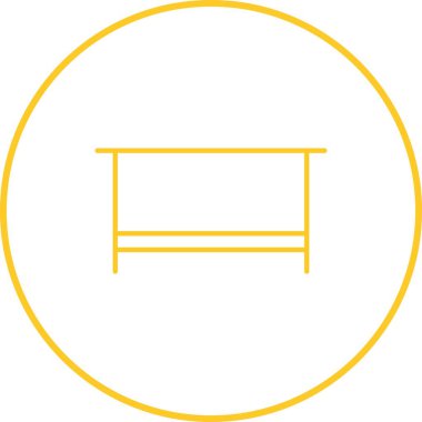 Eşsiz Basit Masa Satırı Vektörü Simgesi