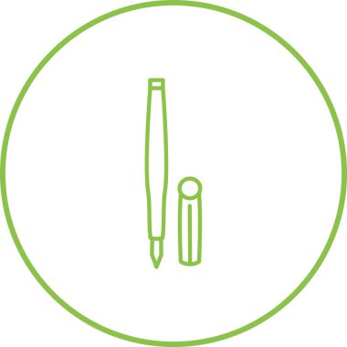 Eşsiz Çeşme Kalem Satırı Vektör Simgesi