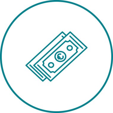 Eşsiz Euro Para Birimi Çizgisi Vektör Simgesi