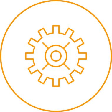 Eşsiz Cogwhee Satır Vektörü Simgesi