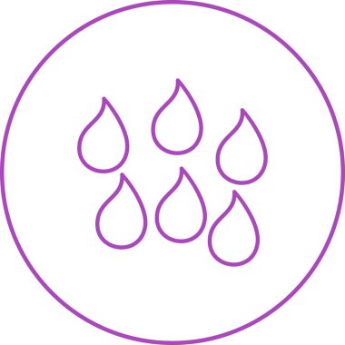 Eşsiz Nem Çizgisi Vektör Simgesi