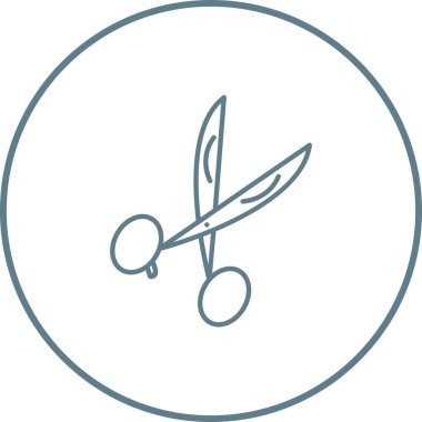 Benzersiz Makas çizgi vektör simgesi